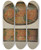 Triptych art skateboard deck of Frances Lichten Pa German Cap Box by Frances Lichten (1889-1961)