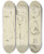 Triptych art skateboard deck of Peter Paul Rubens Studies Of The Female Torso Buttocks And Seated Figures Dorsal View by Peter Paul Rubens (1577-1640)