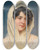 Triptych art skateboard deck of Eugen Von Blaas Portrait Of A Young Lady With A Veil by Eugen Von Blaas (1843-1931)