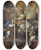 Triptych art skateboard deck of Jrgen Ovens Allegory Of Hedvig Eleonora 16361715 Crowned By Minerva by Jurgen Ovens (1623-1678)