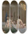 Triptych art skateboard deck of Jeanlon Grme Baigneuses by Jean-Lon Grme (1824-1904)