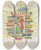 Triptych art skateboard deck of Karl Wiener Unterhaltung Graz by Karl Wiener (1901-1949)
