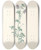 Triptych art skateboard deck of Pierre Joseph Redout La Botanique De J J Rousseau Pl 17 by Pierre Joseph Redoute (1759-1840)