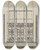 Triptych art skateboard deck of Thomas Byrne Cast Iron Window Grill by Thomas Byrne