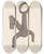 Triptych art skateboard deck of Jacob Lipkin Andiron One Of Pair_4 by Jacob Lipkin