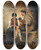 Triptych art skateboard deck of Hugo Engl A Serenade by Hugo Engl (1852-1926)