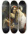 Triptych art skateboard deck of Moritz Calisch Two Young Women In Italian Costume by Moritz Calisch (1819-1870)