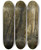 Triptych art skateboard deck of Jeanbaptistecamille Corot Un Ruisseau Environs De Beauvais by Jean-Baptiste-Camille Corot (1796-1875)