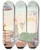 Triptych art skateboard deck of Harry Clarke Am I Come Hither To Serve You With Water Pray by Harry Clarke (1889-1931)