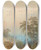 Triptych art skateboard deck of Nicholas Chevalier Untitled A View Of The Alps by Nicholas Chevalier (1828-1902)
