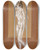 Triptych art skateboard deck of Arthur Bowen Davies Standing Female Nude by Arthur Bowen Davies (1862-1928)