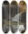 Triptych art skateboard deck of Jeanjosephxavier Bidauld View Of The Waterfalls At Tivoli by Jean Joseph Xavier Bidauld (1758-1846)