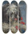 Triptych art skateboard deck of Douard Manet Le Chien Donki by douard Manet (1832-1883)