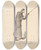 Triptych art skateboard deck of Friedrich Carl Von Scheidlin Man In A Long Military Coat With A Stick by Friedrich Carl Von Scheidlin (1822-1913)