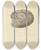 Triptych art skateboard deck of James Sowerby The Mineral Conchology Of Great Britain Pl032 by James Sowerby (1757-1822)