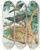 Triptych art skateboard deck of Edwin L Sheppard Purple Grackle by Edwin L Sheppard (1904)