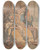 Triptych art skateboard deck of Thomas Rowlandson A Catamaran Or An Old Maids Nursery by Thomas Rowlandson (1756-1827)
