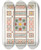 Triptych art skateboard deck of Mile Prisse Davennes Arabesques Pavement De Mosaque Fragments Dispose Sur Le Plan Des Dorqah Du Xvie Au Xviiie Sicle by mile Prisse d'Avennes (1807-1879)