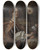 Triptych art skateboard deck of Carel De Moor Ii Woman With Sunflowers by Carel de Moor II (1655-1738)