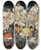 Triptych art skateboard deck of Arthur Rackham When Puss Saw The Rats And Mice She Didnt Wait To Be Told by Arthur Rackham (1867-1939)