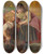 Triptych art skateboard deck of Georg Rssler Der Regenschirm by Georg Rossler (1861-1925)