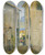 Triptych art skateboard deck of Louis Michel Eilshemius Street In Lugano by Louis Michel Eilshemius (1864-1941)