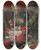 Triptych art skateboard deck of Joris Van Son Fruit And Flowers Surrounding A Stone Bust Of The Goddess Flora by Joris Van Son (1623-1667)