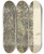 Triptych art skateboard deck of Marius Bauer Oerwoud Van Ceylon by Marius Bauer (1867-1932)