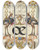Triptych art skateboard deck of Joris Hoefnagel Guide For Constructing The Ligature Oe by Joris Hoefnagel (1542-1600)