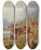 Triptych art skateboard deck of Moritz Mller A Bellowing Stag by Moritz Melzer (1841-1899)