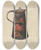 Triptych art skateboard deck of J Howard Iams Toleware Teapot by J Howard Iams (20-)