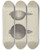 Triptych art skateboard deck of John R Towers Silver Punch Strainer_1 by John R Towers