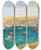 Triptych art skateboard deck of Thomas Ender The Harbour Trieste by Thomas Ender (1793-1875)