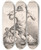 Triptych art skateboard deck of Philip James De Loutherbourg Deuxime Suite Des Figures_4 by Philip James De Loutherbourg (1740-1812)