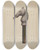 Triptych art skateboard deck of Vincent P Rosel Horse Head Hitching Post by Vincent P Rosel