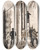 Triptych art skateboard deck of Paul Fischer Casinos Kulisser_1 by Paul Fischer (1860-1934)