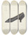 Triptych art skateboard deck of Mae Szilvasy Shoe by Mae Szilvasy