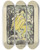 Triptych art skateboard deck of Otto Mueller Sitzende Von Blattwerk Umgeben by Otto Mueller (1874-1930)