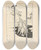 Triptych art skateboard deck of Jean De Bosschre After A Time The Fish Will Come To Bite At It by Jean de Bosschre (1878-1953)