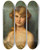 Triptych art skateboard deck of Albert Lynch A Young Beauty by Albert Lynch (1860-1950)