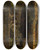 Triptych art skateboard deck of Julie Wilhelmine Hagenschwarz Grotto In Rome by Julie Wilhelmine Hagen-Schwarz (1824-1902)