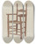 Triptych art skateboard deck of Dorothy Johnson Highbottom Highback Armchair by Dorothy Johnson