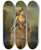 Triptych art skateboard deck of Jeanfrdric Schall Dancing Girl by Jean-Frdric Schall (1752-1825)
