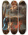 Triptych art skateboard deck of Nicolas Poussin The Return Of The Holy Family To Nazareth by Nicolas Poussin (1594-1665)