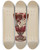 Triptych art skateboard deck of Ralph Atkinson Vase Ruby Glass by Ralph Atkinson (20-)