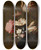 Triptych art skateboard deck of Hans Bollongier Still Life With Tulips Peonies Anemones Hyacinths And Other Flowers In A Glass Vase On A Stone Ledge by Hans Bollongier (1600-1645)
