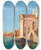 Triptych art skateboard deck of Flix Ziem Chiesa Dei Gesuati Venice by Felix Ziem (1821-1911)