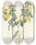 Triptych art skateboard deck of Pierre Joseph Redout Choix Des Plus Belles Fleurs Pl 076 by Pierre Joseph Redoute (1759-1840)