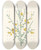 Triptych art skateboard deck of Pierre Joseph Redout La Botanique De J J Rousseau Pl 16 by Pierre Joseph Redoute (1759-1840)