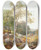 Triptych art skateboard deck of David Bates In Glen Falloch by David Bates (1840-1921)